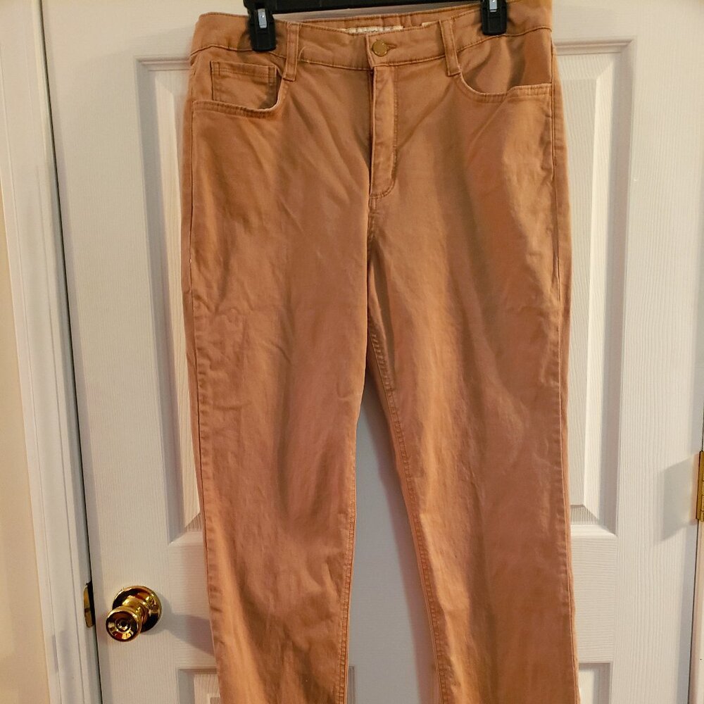 Jones New York Jeans, Lexington Straight, tan, sz 14 x 32 long